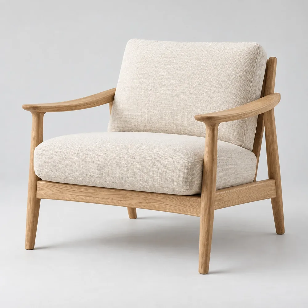 Illustrative oak lounge chair collection